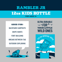 Rambler Jr 12 Oz Kids Bottle Reef Blue